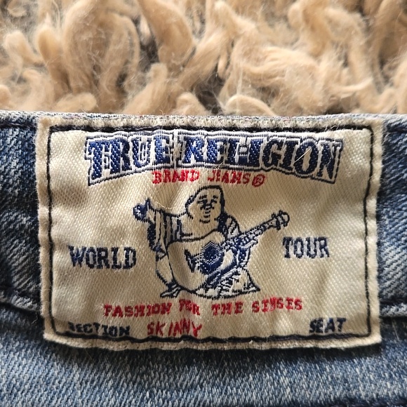 True Religion Bling Embellished Low Rise Super Skinny Jeans - Picture 2 of 10